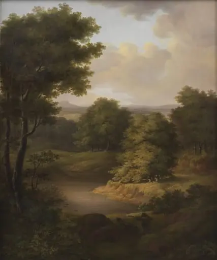 Duck Shooting in a Wooded Landscape
