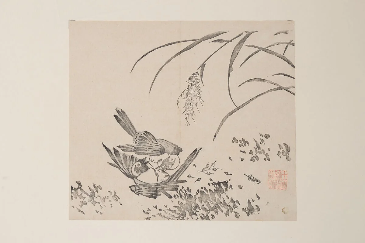 明   十竹齋書畫譜   四開|Leaf from the Ten Bamboo Studio Manual of Painting and Calligraphy, by Unknown, ink, 1633