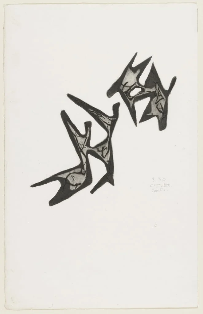 Untitled, by Pierre Courtin, ink, 1947