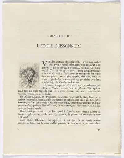 Frédéric Mistral: Mémoires et Recits by Frédéric Mistral: bust of a woman (page 41) DUPLICATE