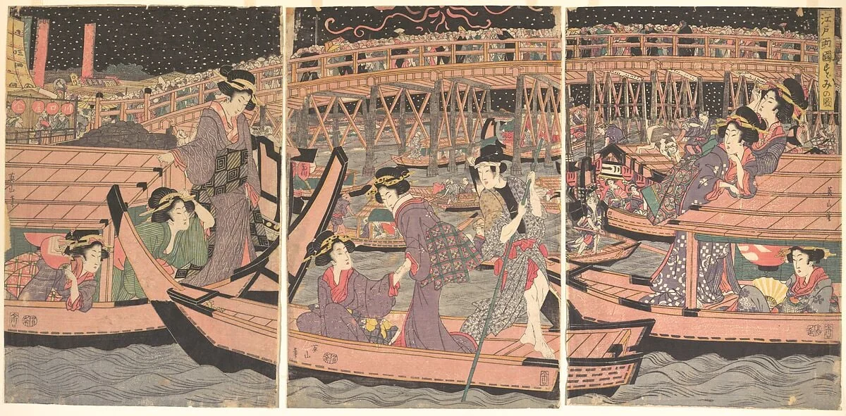 Untitled, by Kikukawa Eizan, ink, 1742