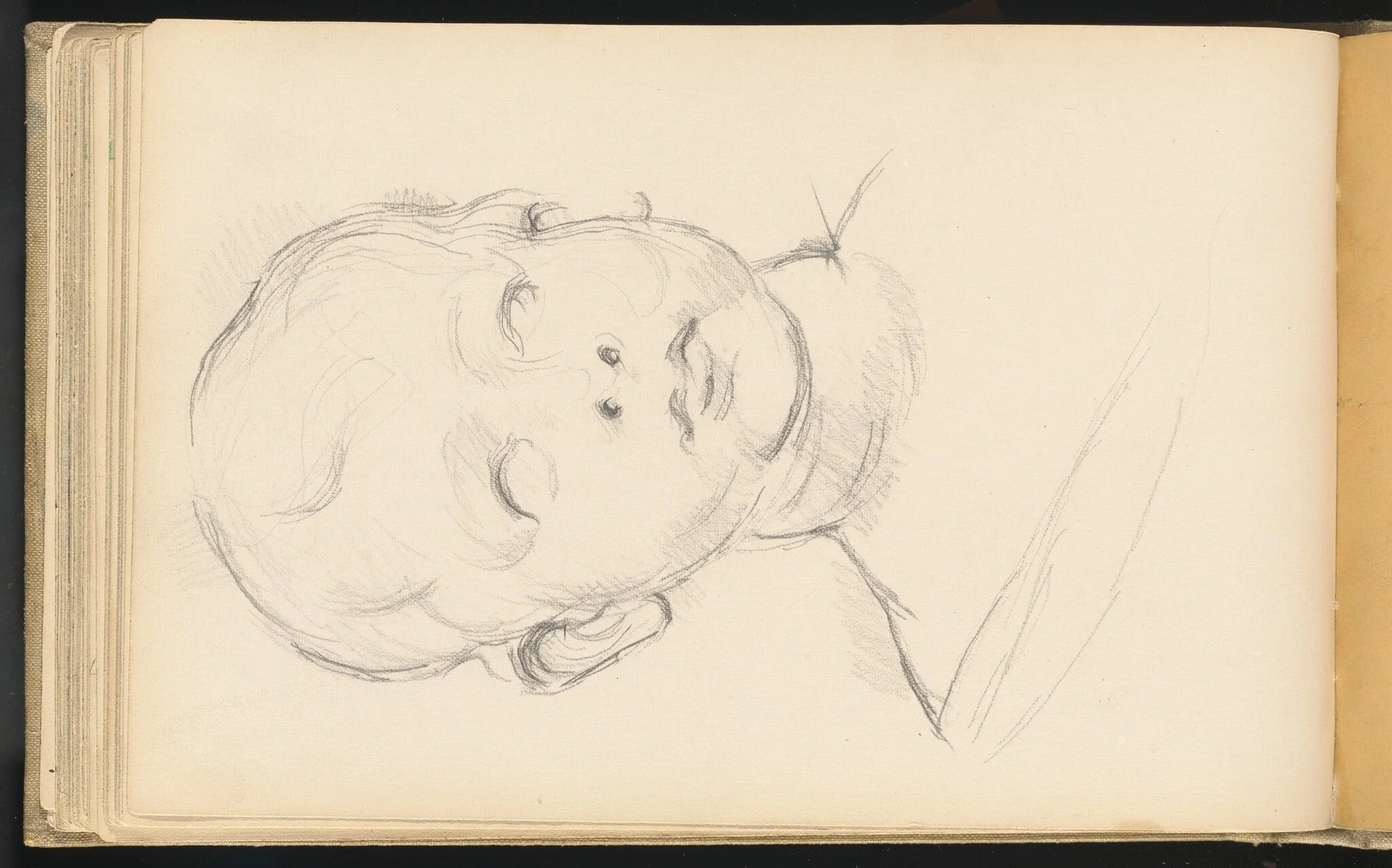 Study of Desiderio da Settignano's "Bust of a Child", by Paul Cezanne, graphite, 1895