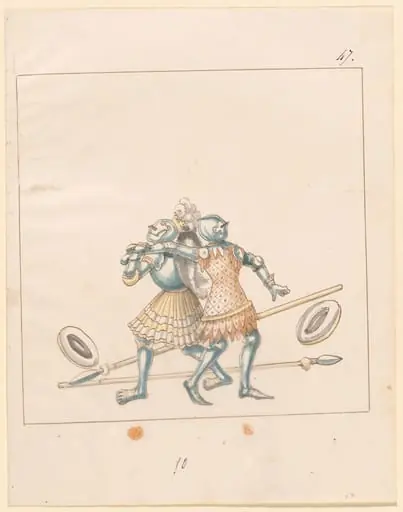 Foot Combat with Spears and Buckler Shields
