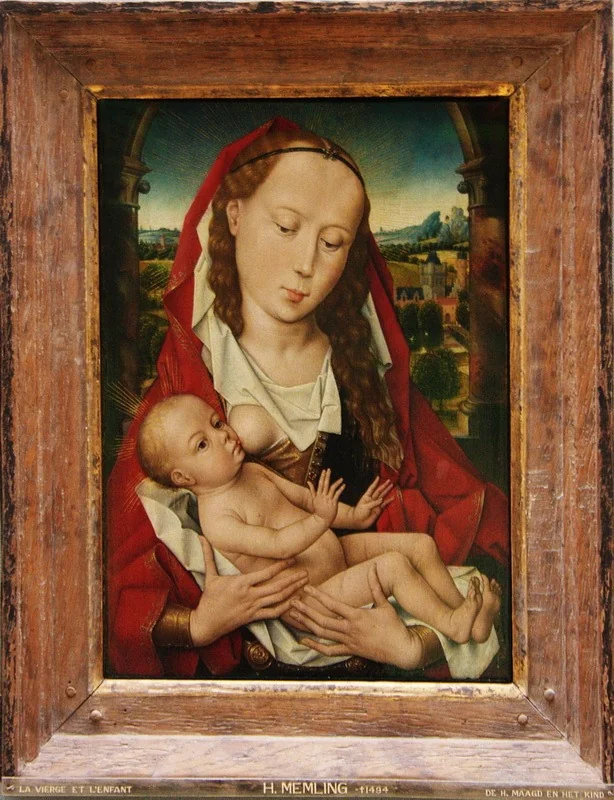 Mare de Déu de la llet, by Hans Memling, oil, 1467