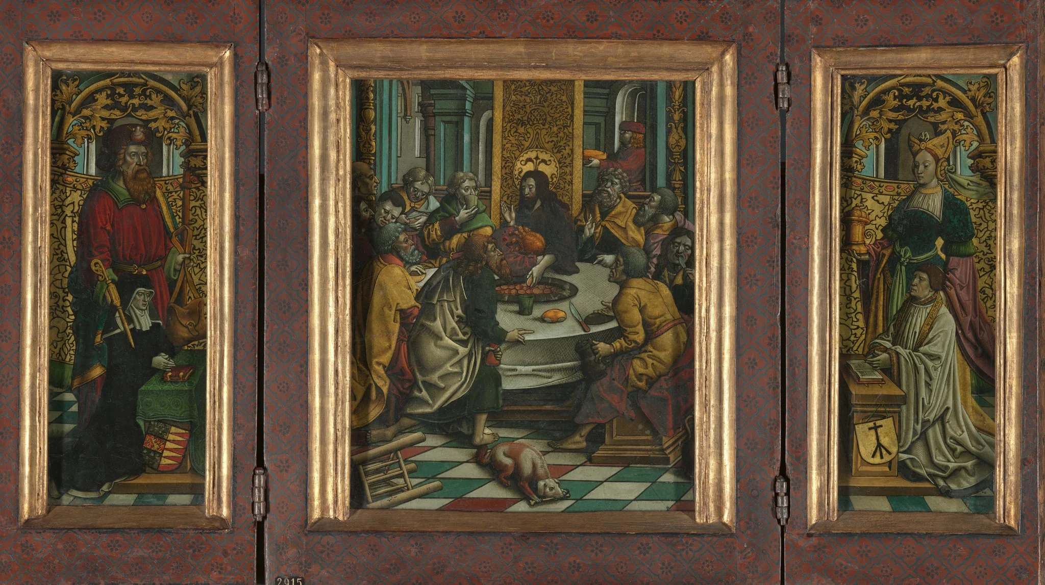 Drieluik met het Laatste Avondmaal en stichters, by Unknown, unspecified, 1525