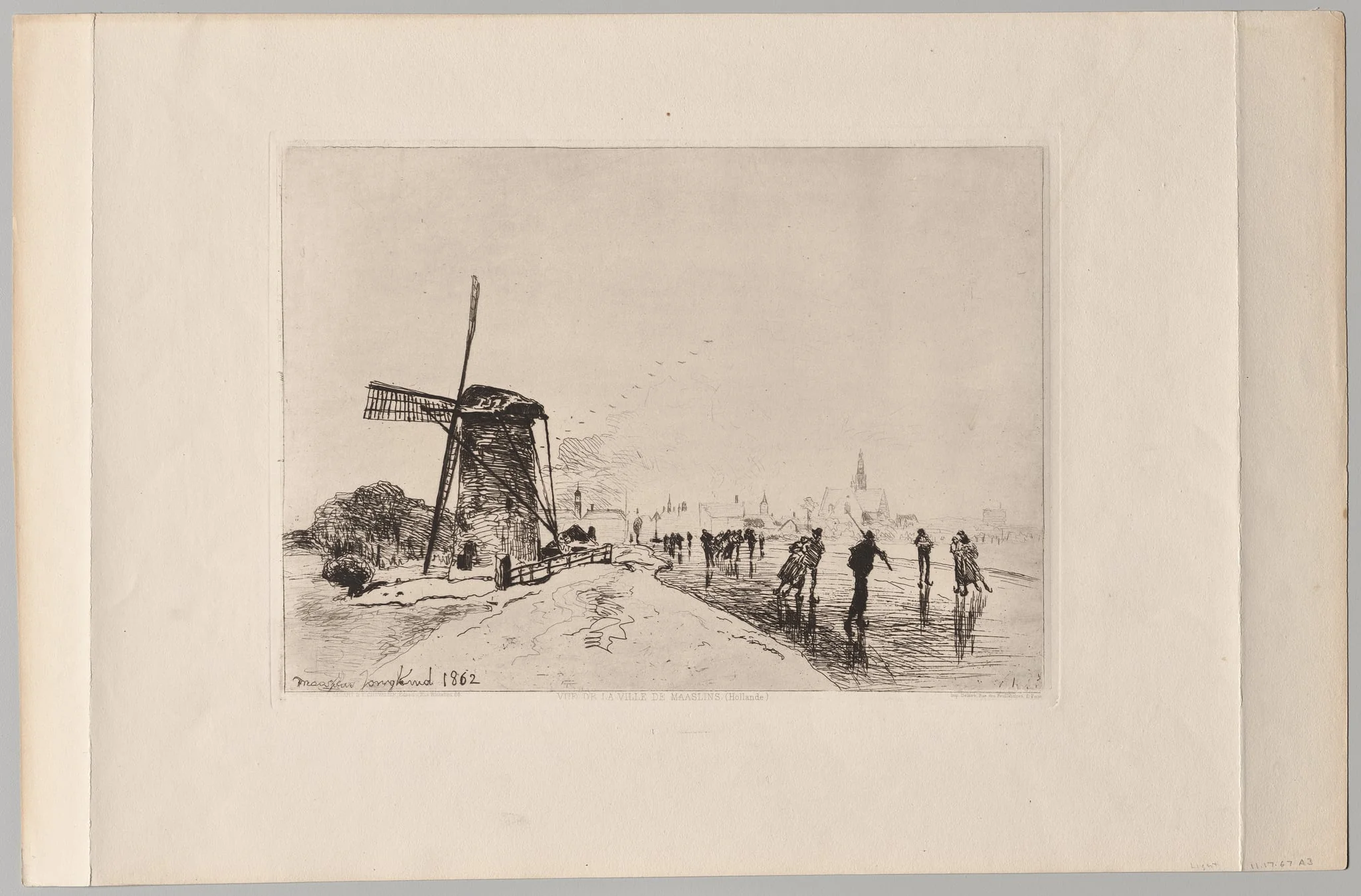 Vue de la Ville de Maaslins, by Johan Jongkind, 1862