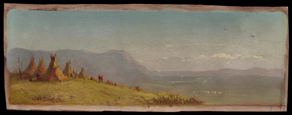 Western Landscape with Tepees
