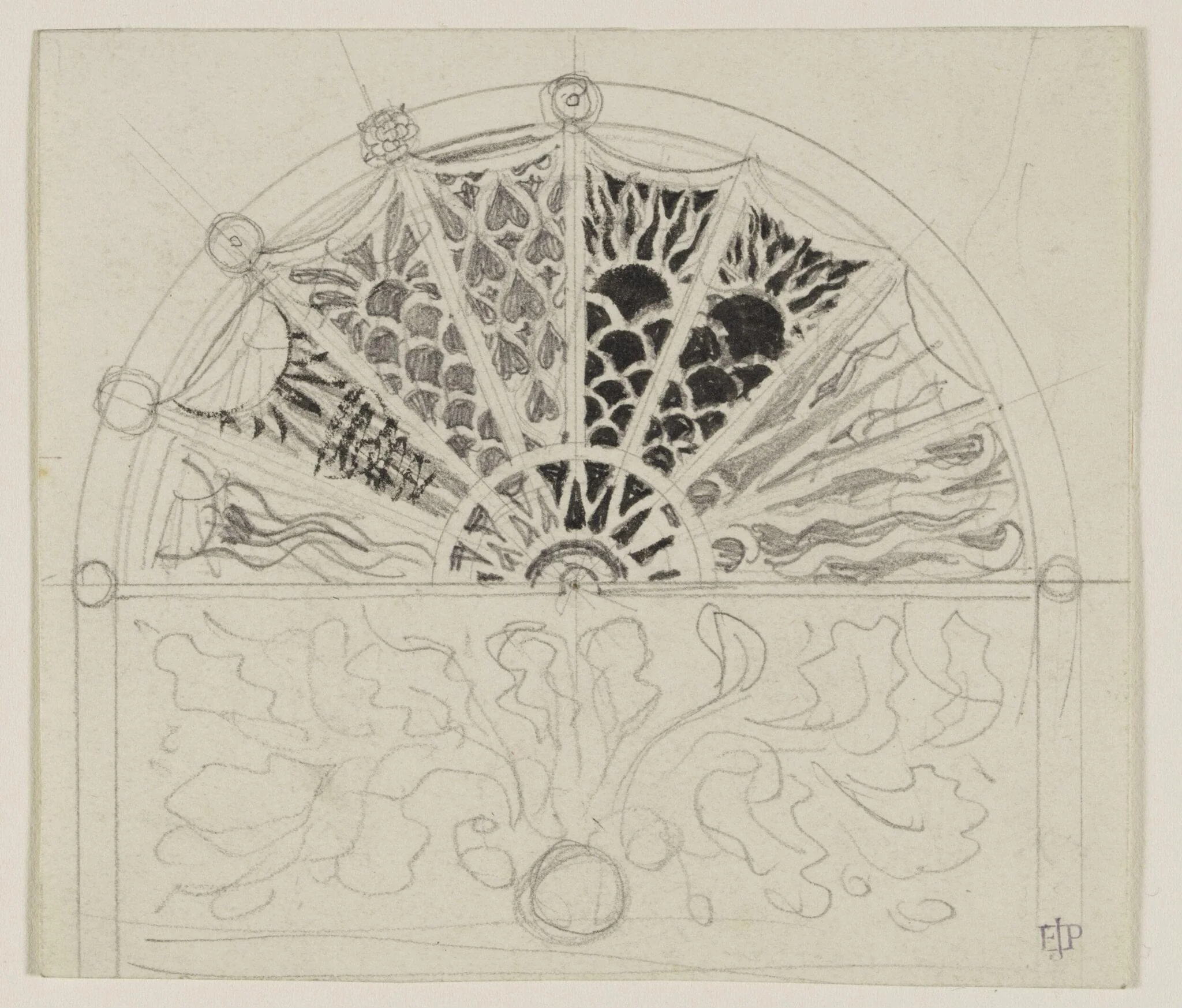 Ornament for a lunette
