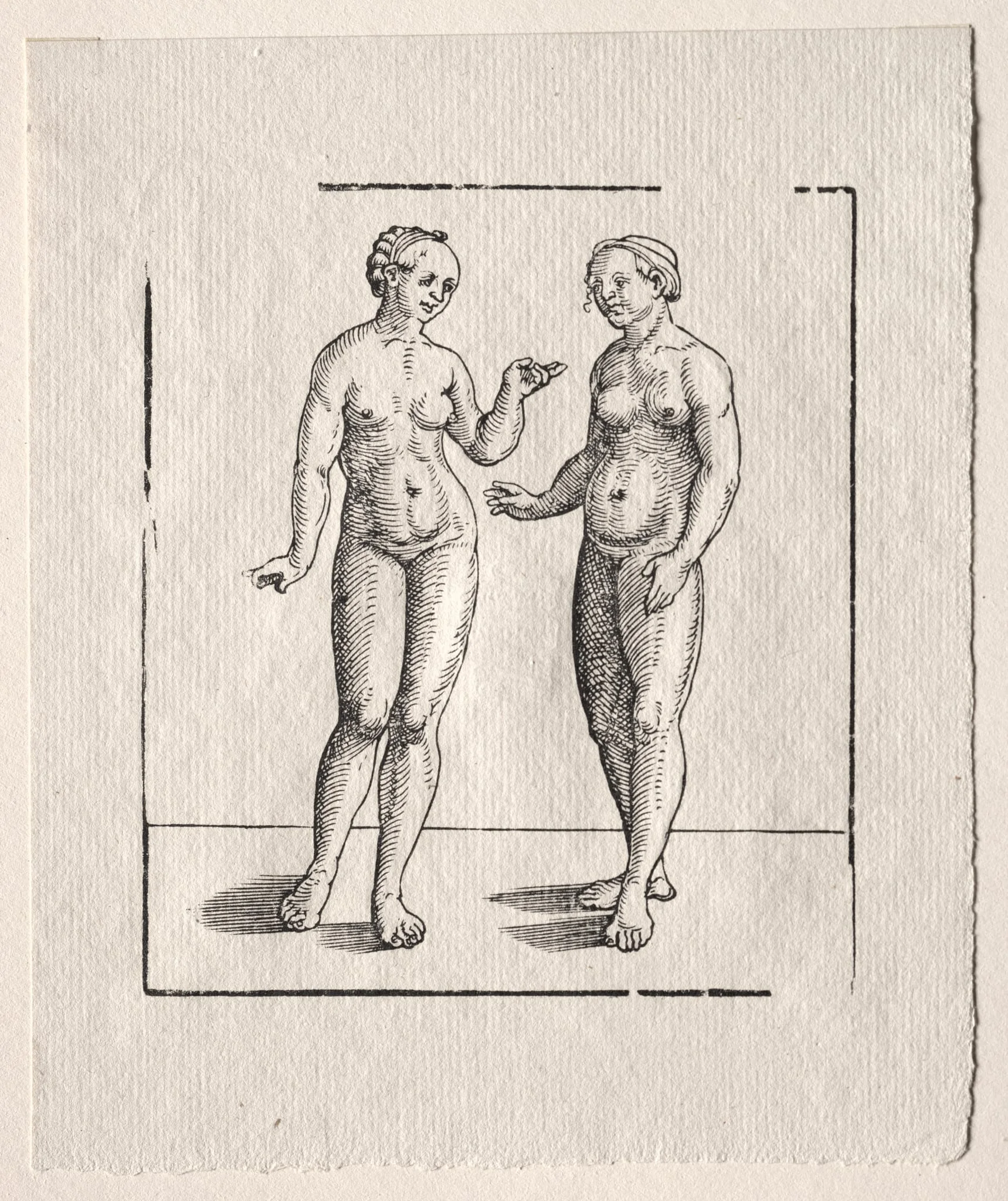 Two Nudes, by Erhard Schön, 1526