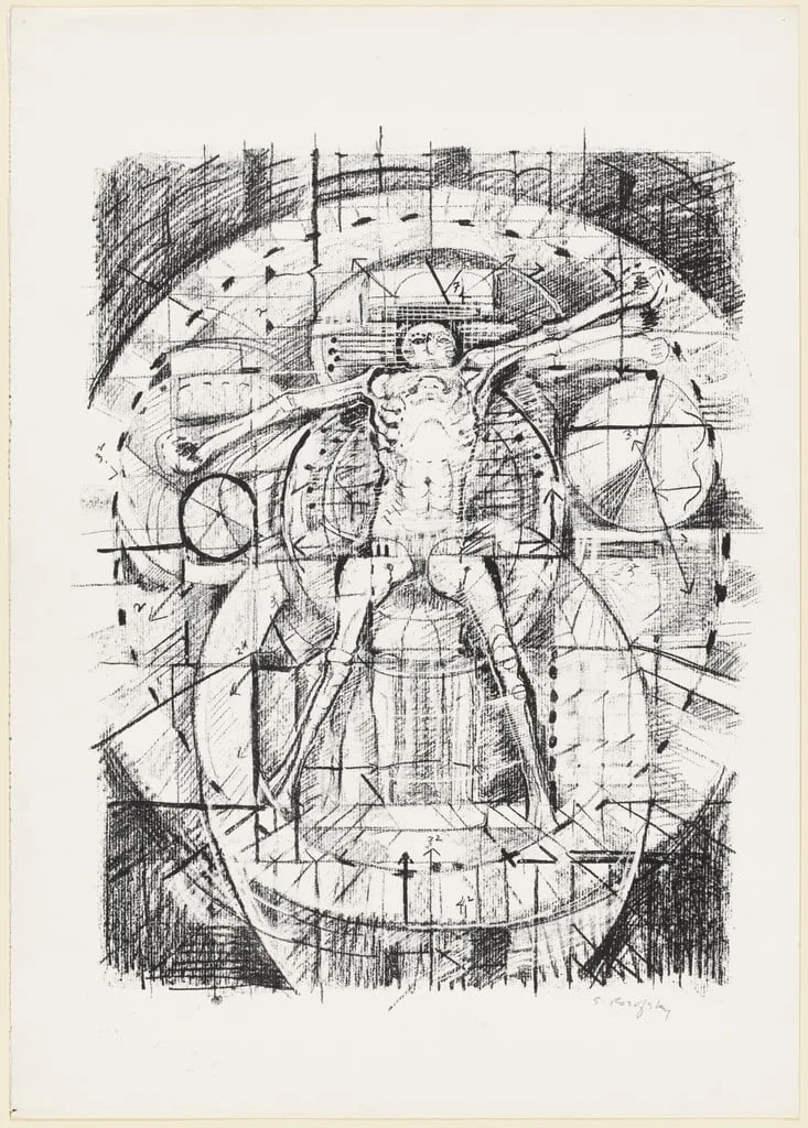 Untitled, by Seymour Rosofsky, ink, 1960