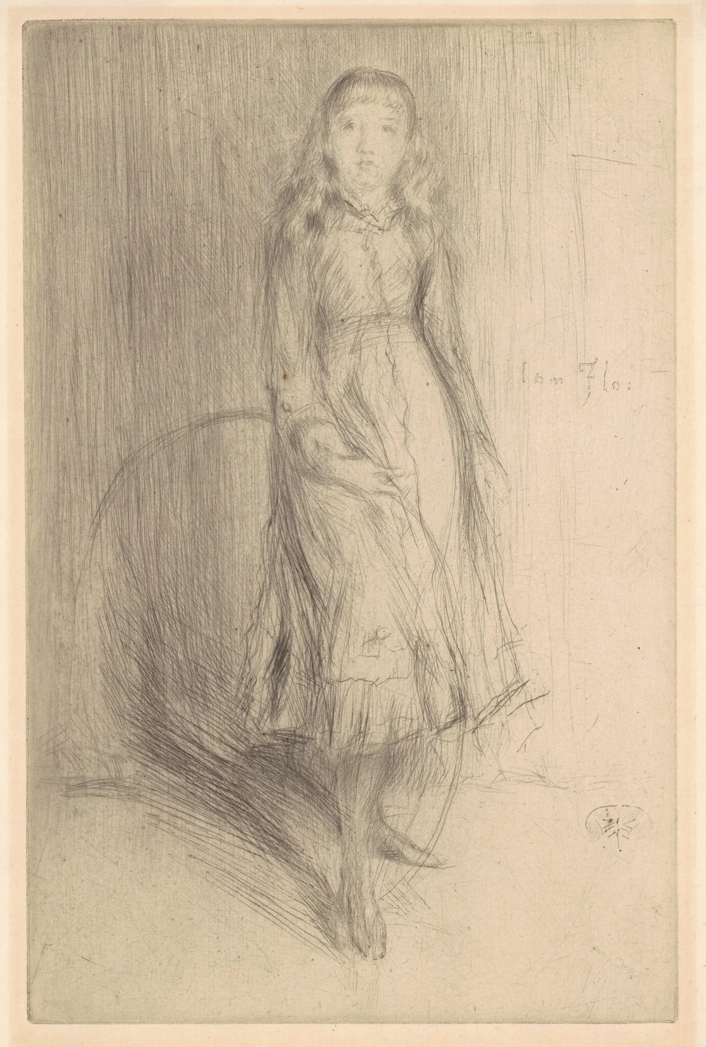 Florence Leyland, by James McNeill Whistler, ink, 1874