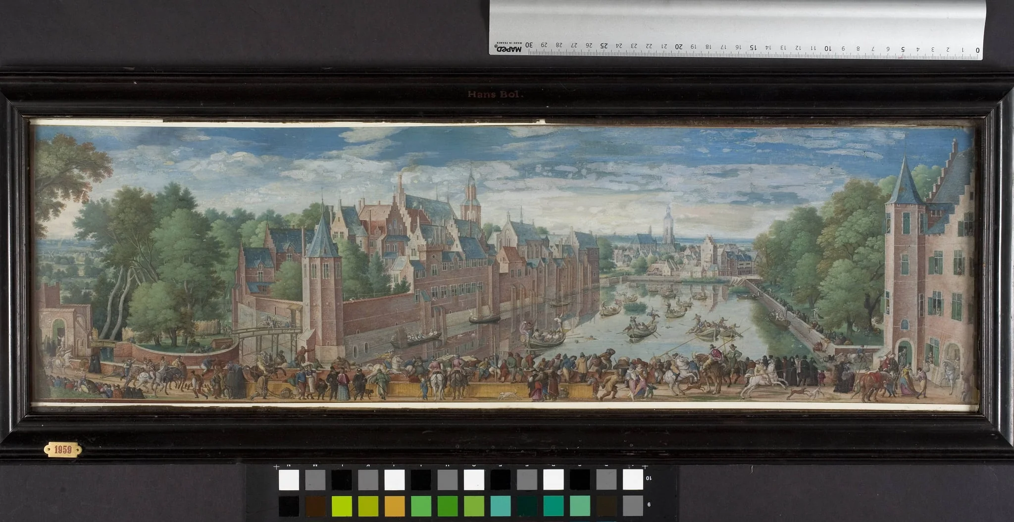 "The Goose Game" on the Vijvar at the Hague, by Unknown, unspecified, 1589