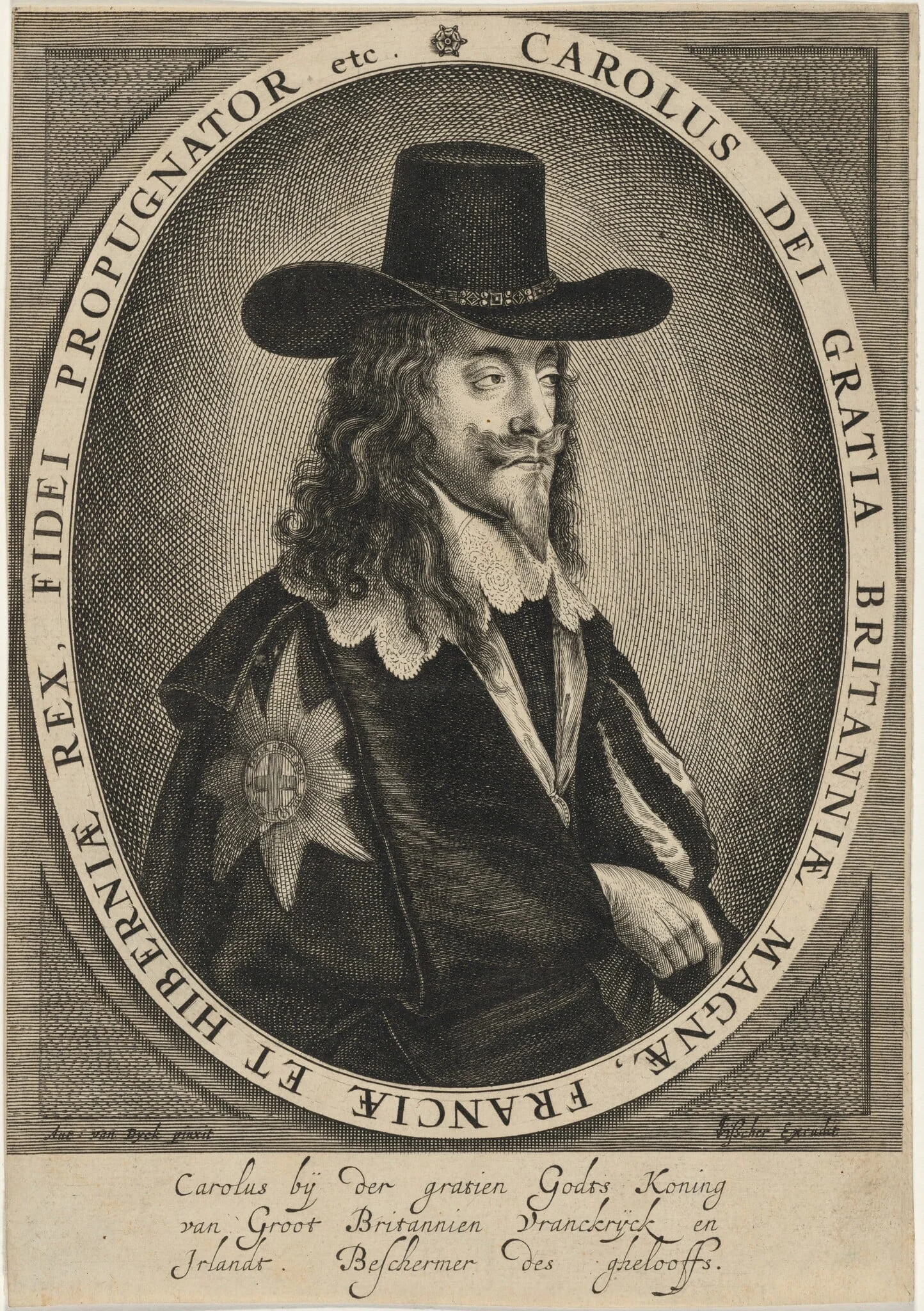 Charles I, by Claes Jansz Visscher, ink, 1619