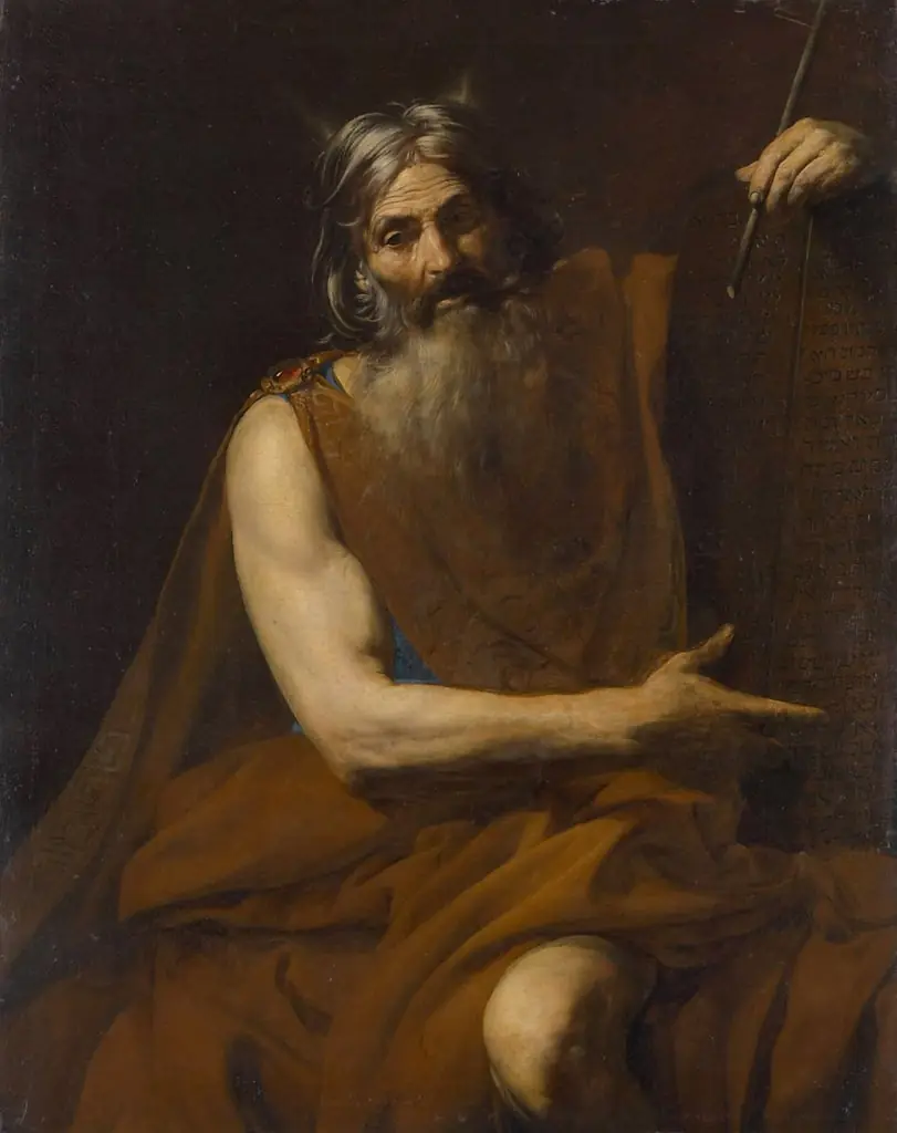 Horned Moses and the Tablets of the Law