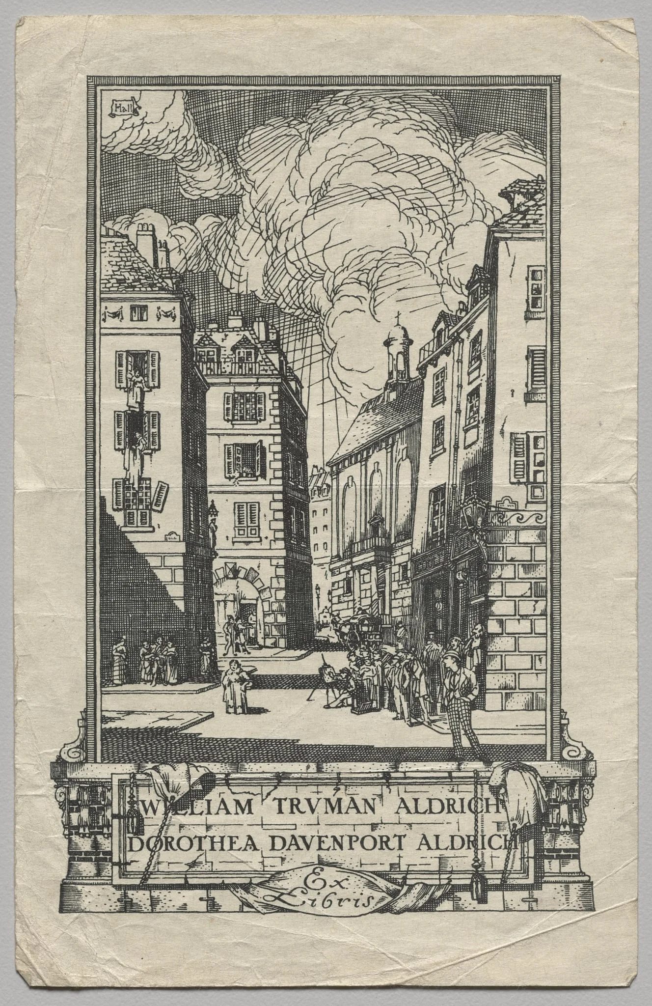 Bookplate:  William Truman Aldrich and Dorthea Davenport Aldrich, Ex Libris inscribed