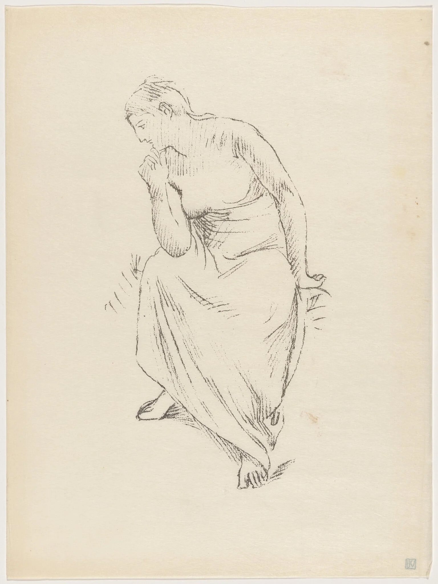 Etude, by Pierre Puvis de Chavannes, ink, 1895
