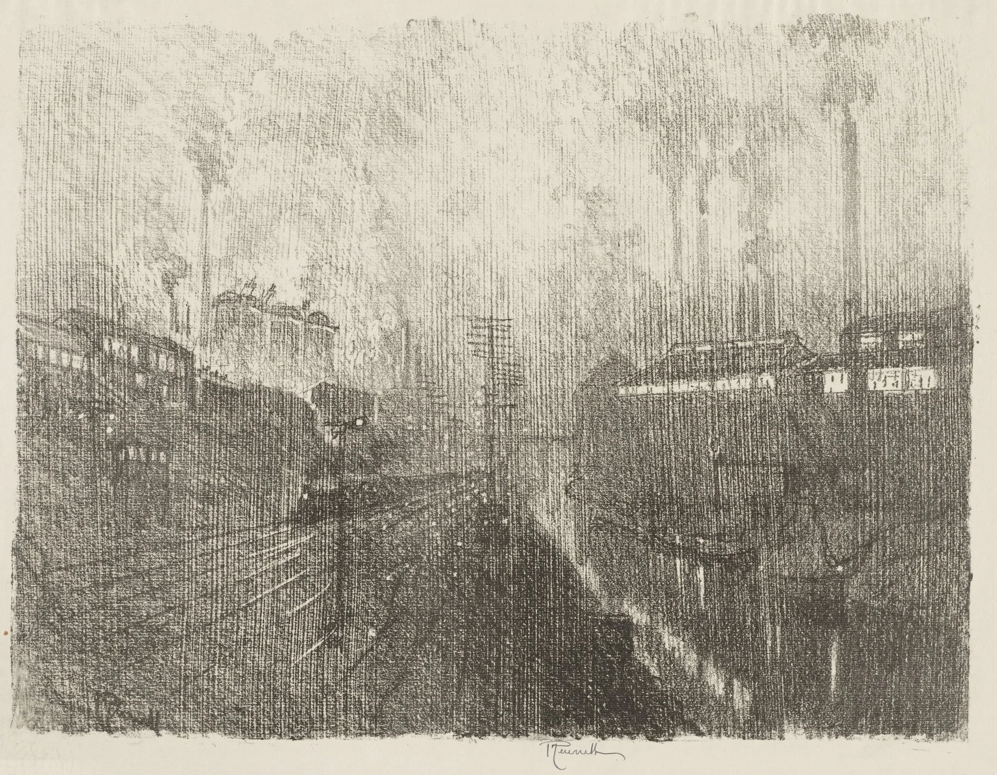 English War Work:  Evening in the Munitions Country, by Joseph Pennell, 1916