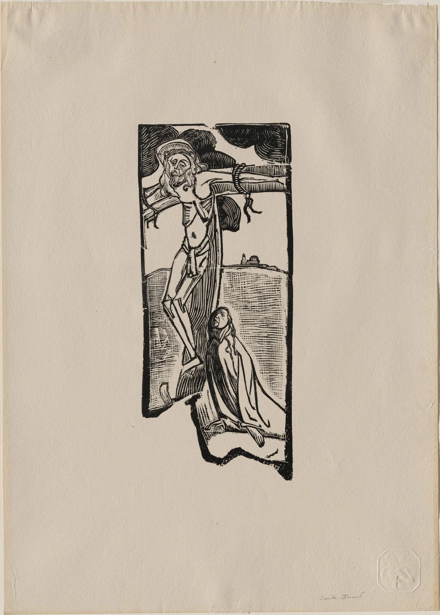 Christ, by Émile Bernard, ink, 1892