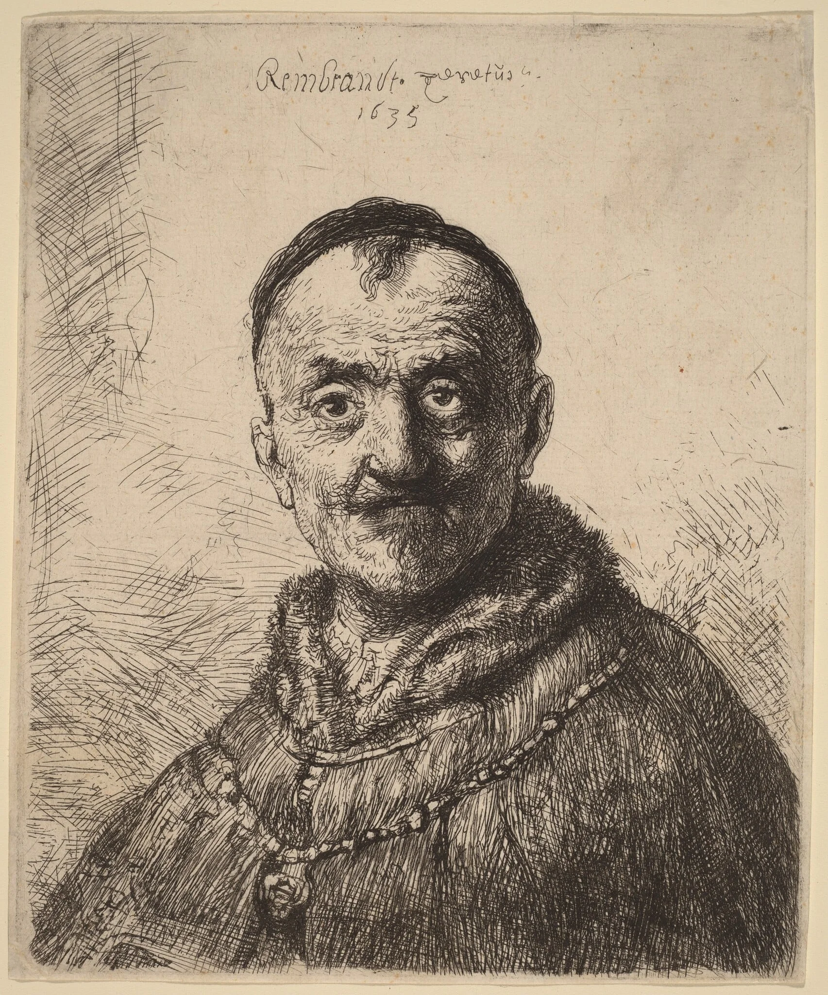 The First Oriental Head, by Rembrandt, ink, 1635