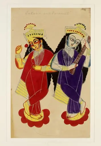Lakshmi and Saraswati