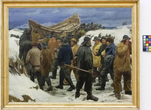 The Lifeboat is Taken through the Dunes