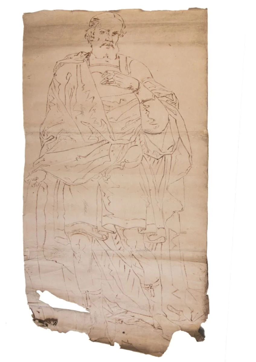 Sfântul Mina - schiță, by Gheorghe Tattarescu, 1867