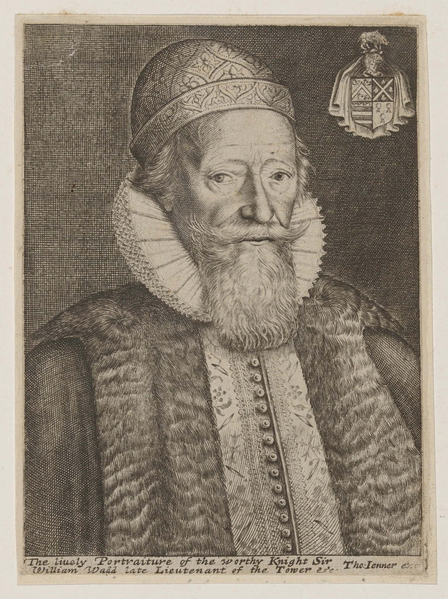 Sir William Wadd, by John Payne, ink, 1627