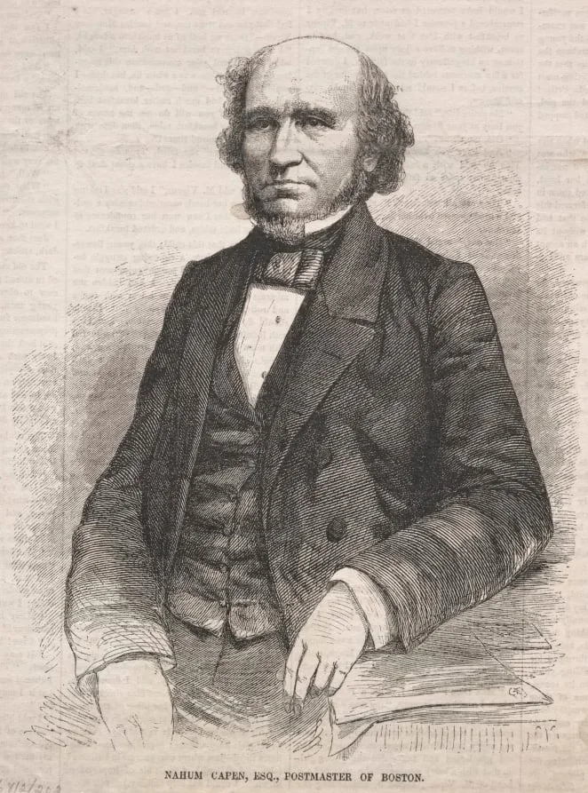 Nahum Capen, Esq., Postmaster of Boston, by Winslow Homer, 1859