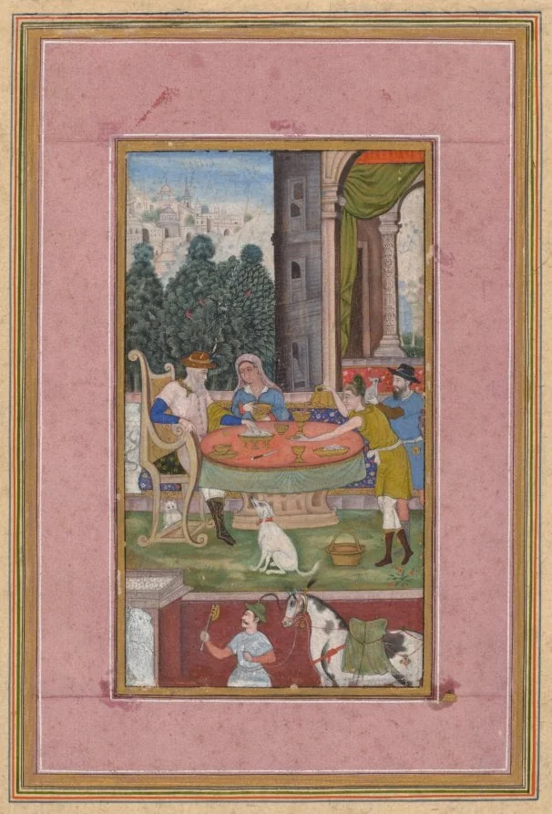 Dining Scene with European Elements, by Unknown, unspecified, 1590