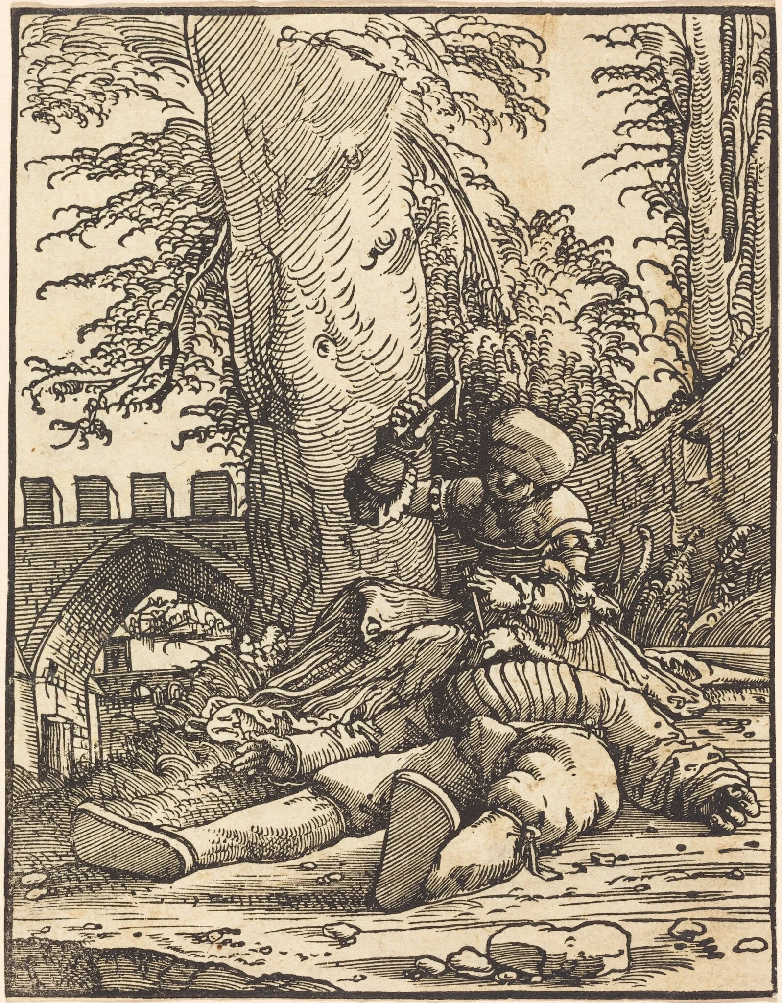 Jael and Sisera, by Albrecht Altdorfer, ink, 1513