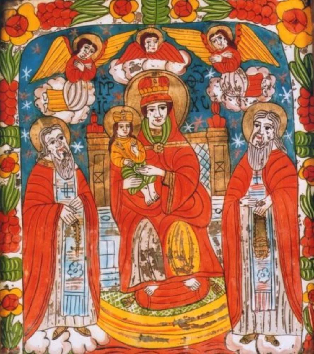 Maica Domnului cu Pruncul și Sfinții, by Unknown, 1850