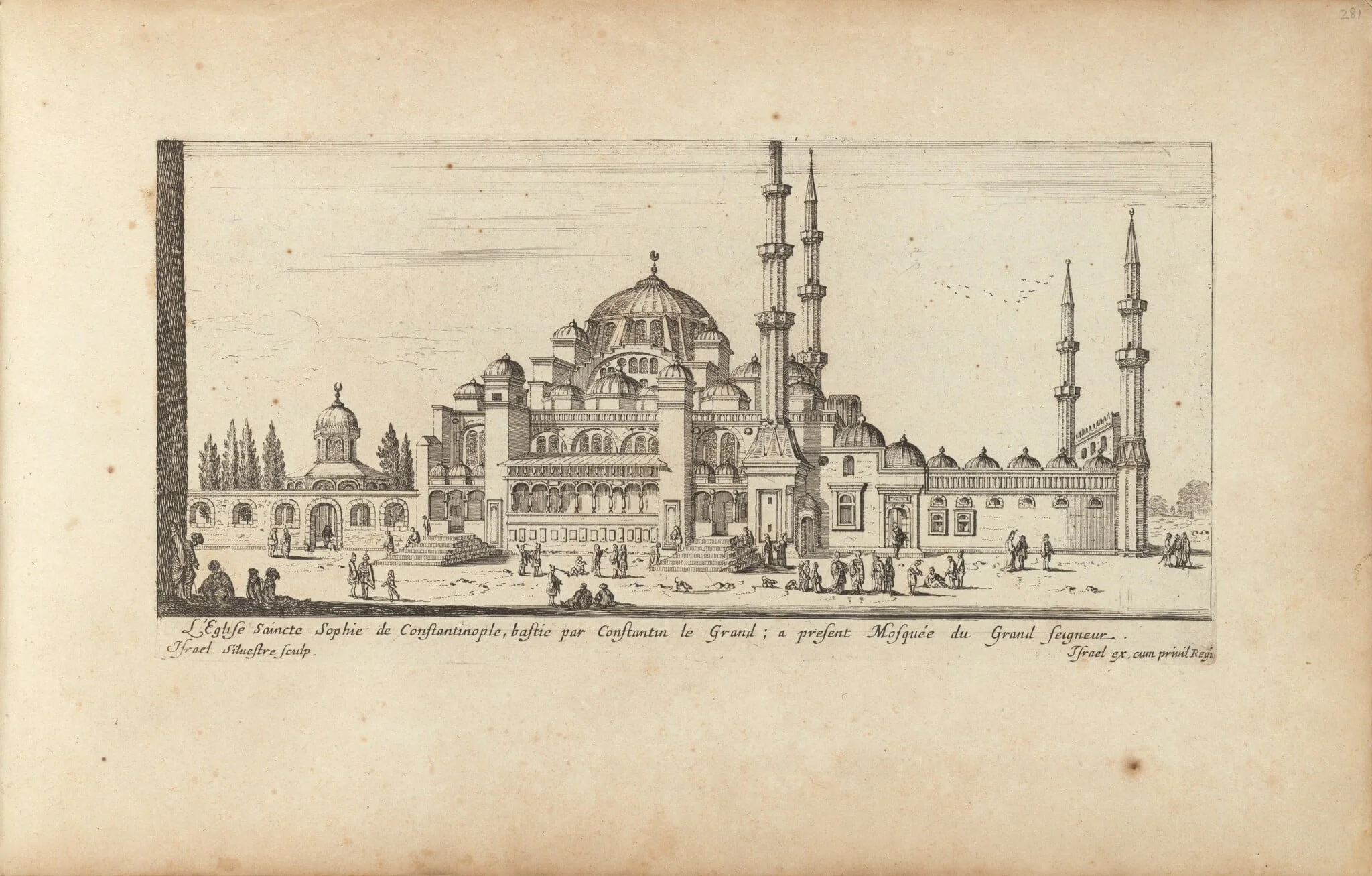 L'Eglise Saincte Sophie de Constantinople, bastie par Constantin le Grand; a present Mosquée du Grand seigneur