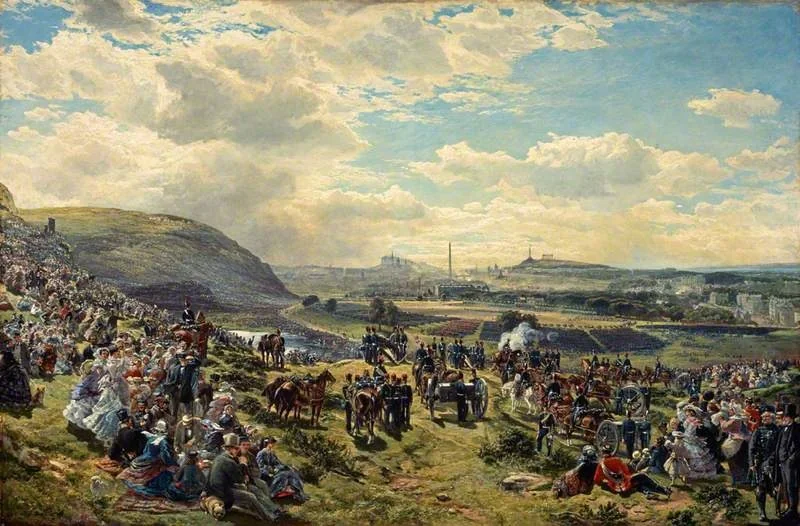 Royal Volunteer Review, 7 August 1860, by Samuel Bough, oil, 1860