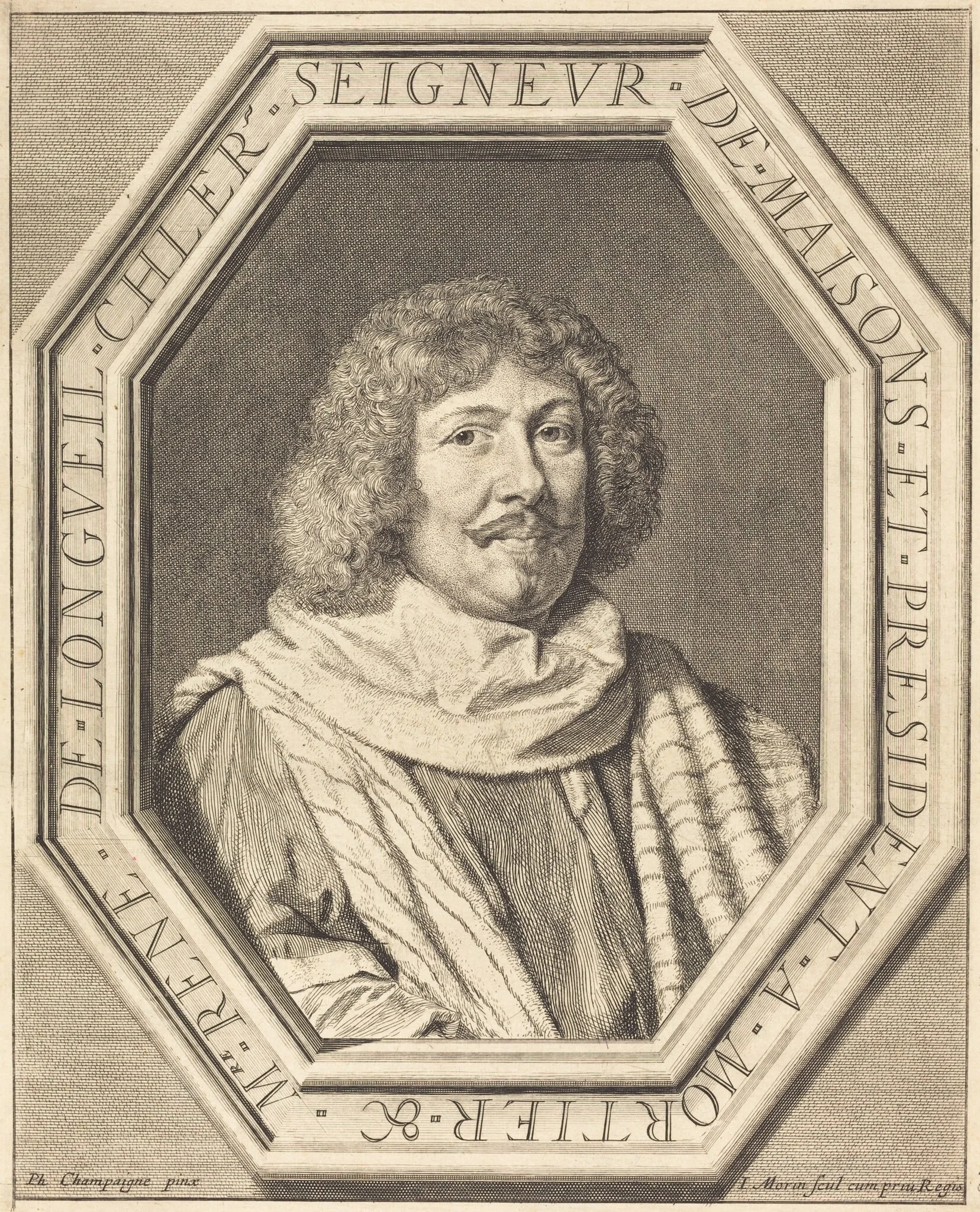 Rene de Longueil, marquis de Maisons, by Jean Morin, ink, 1625