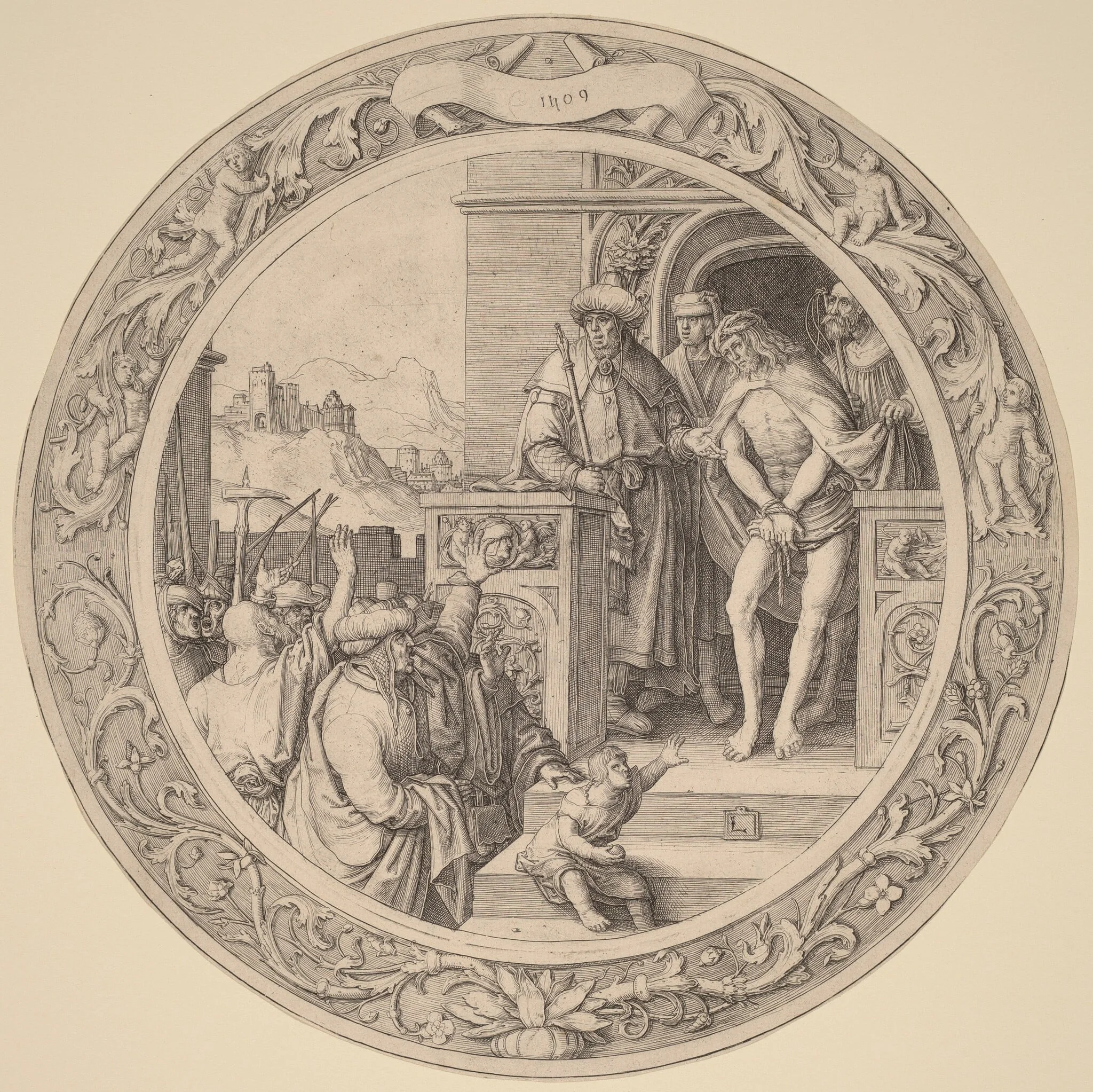 Ecce Homo, by Lucas van Leyden, ink, 1509