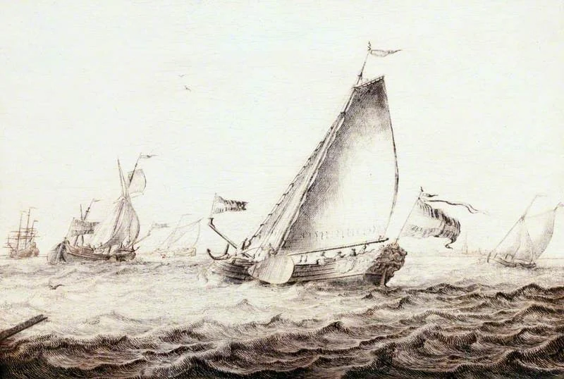 Yachts Sailing in a Breeze