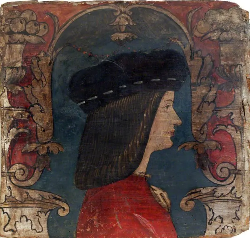 Profile Bust of a Man Facing Right (one of 29 painted panels from a frieze)