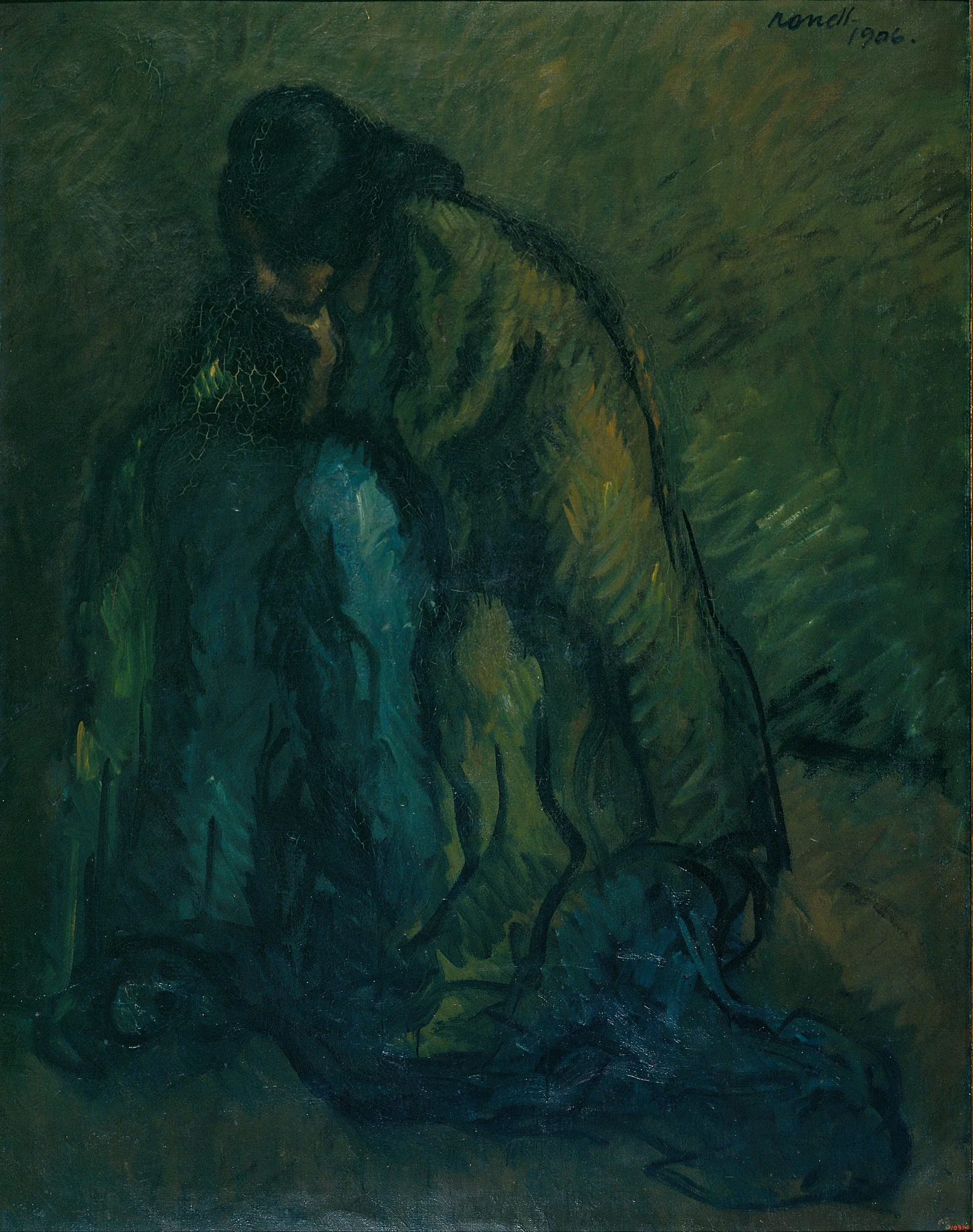 Thinking, by Isidre Nonell, oil, 1906