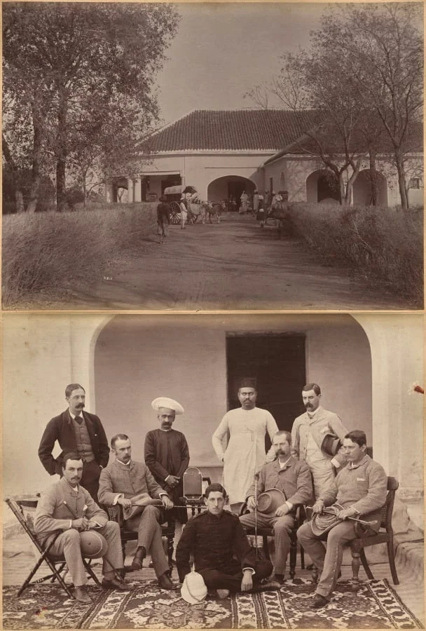 Civil officers at Jhansi (recto); Mr. William's House, Jhansi (verso)