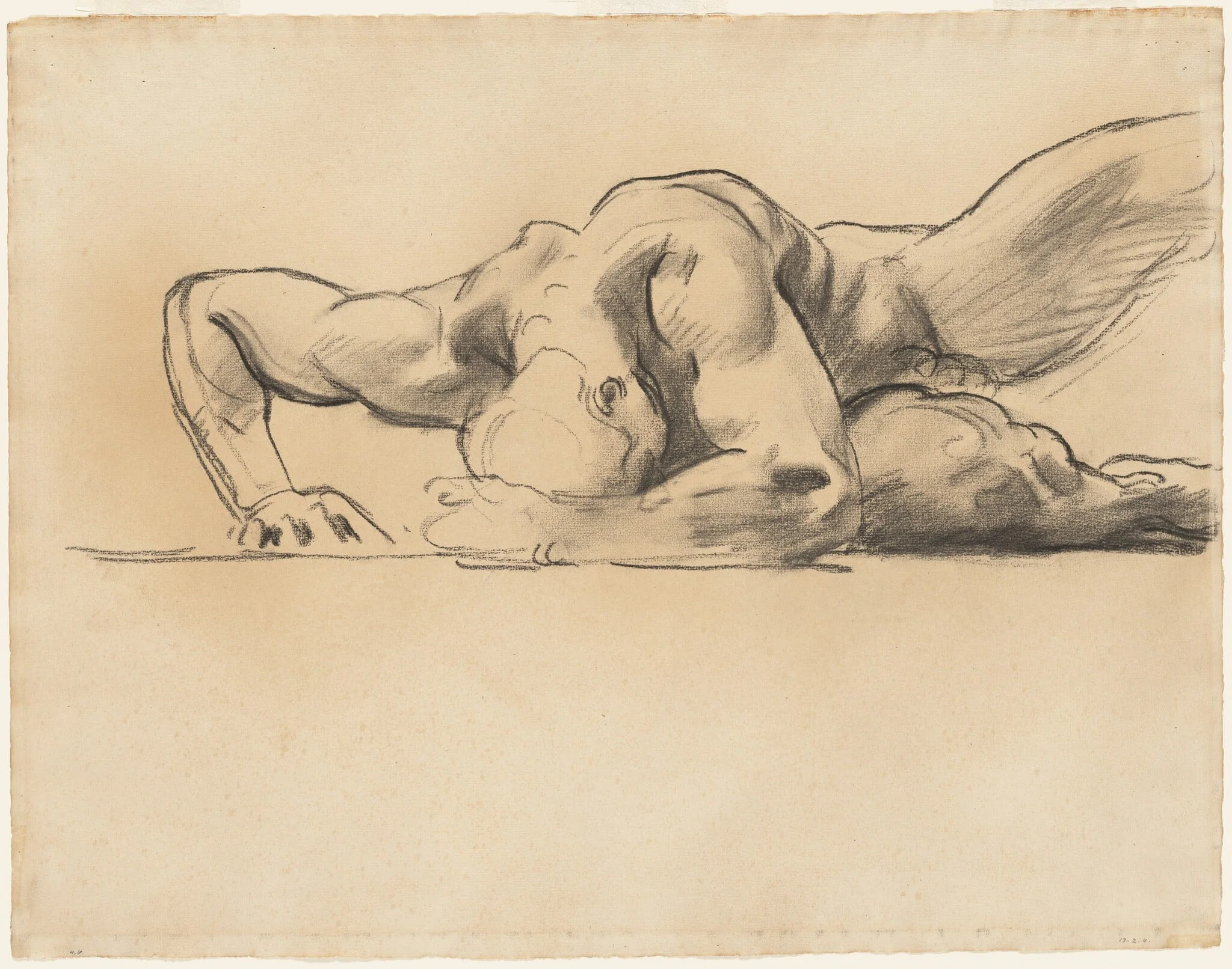 Study for "Hell", by John Singer Sargent, charcoal, 1910