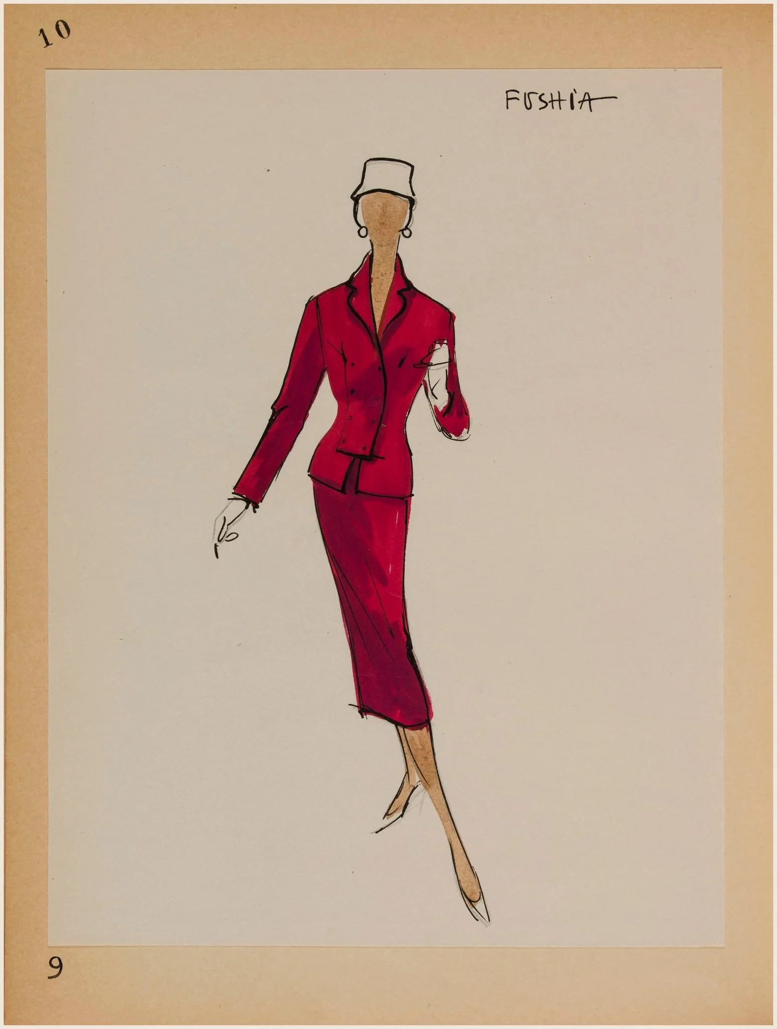 Fushia (sic), by Marie-Louise Carven, 1956