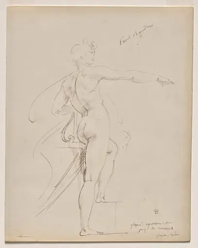 Study of Apollo for Marsyas (recto)