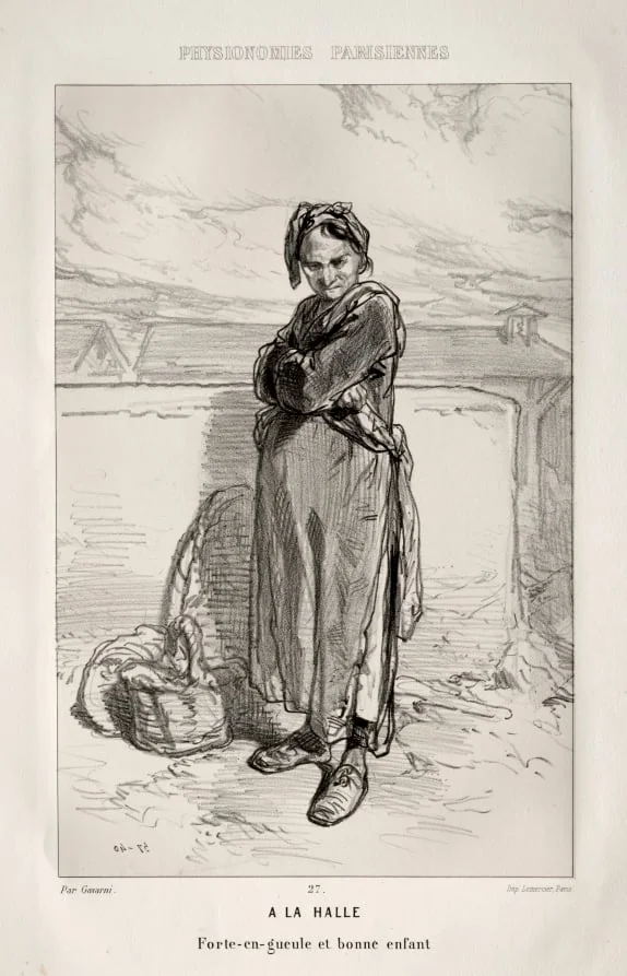À la Halle, by Paul Gavarni, 1857