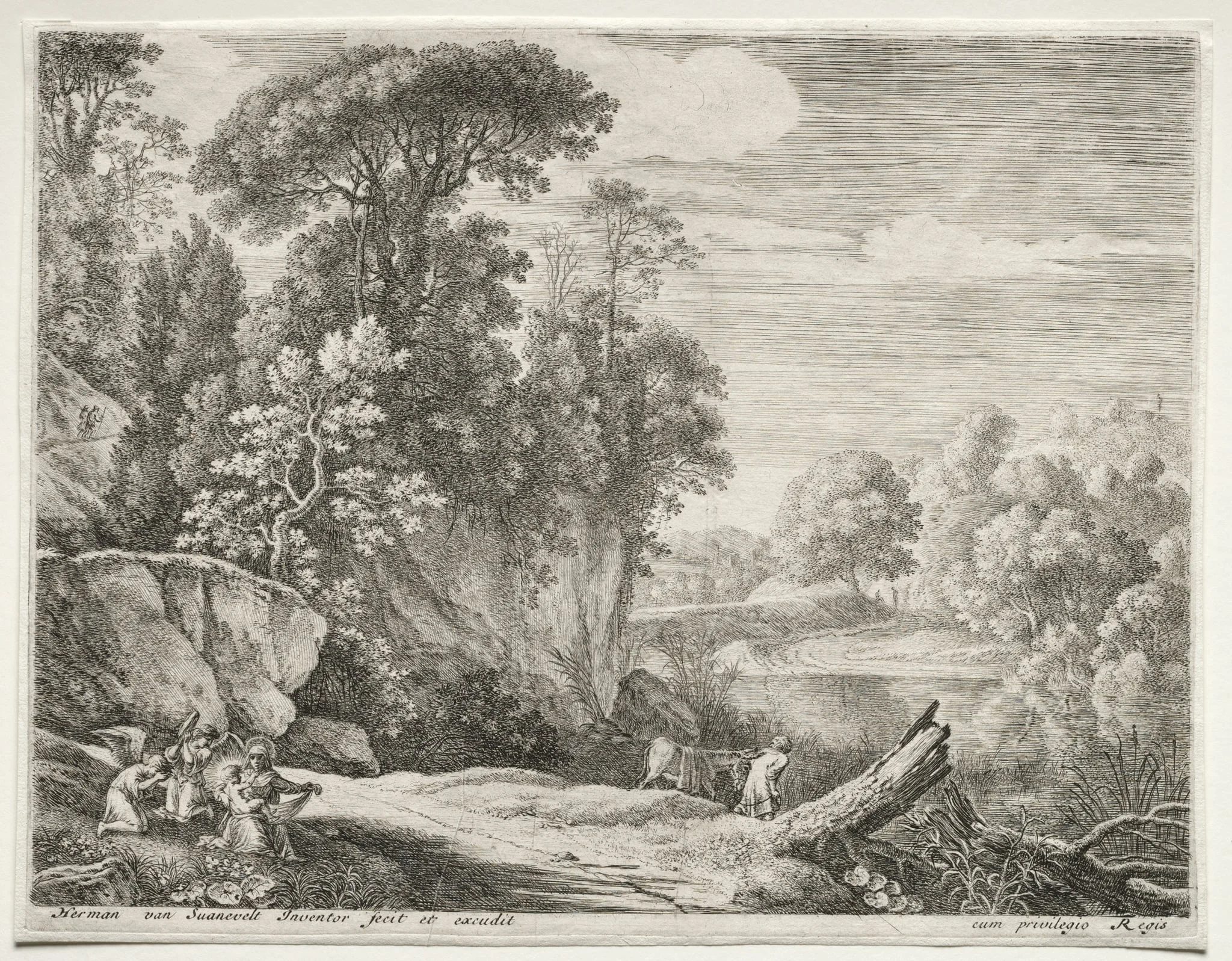 The Donkey Led to the River, by Herman van Swanevelt, 1653