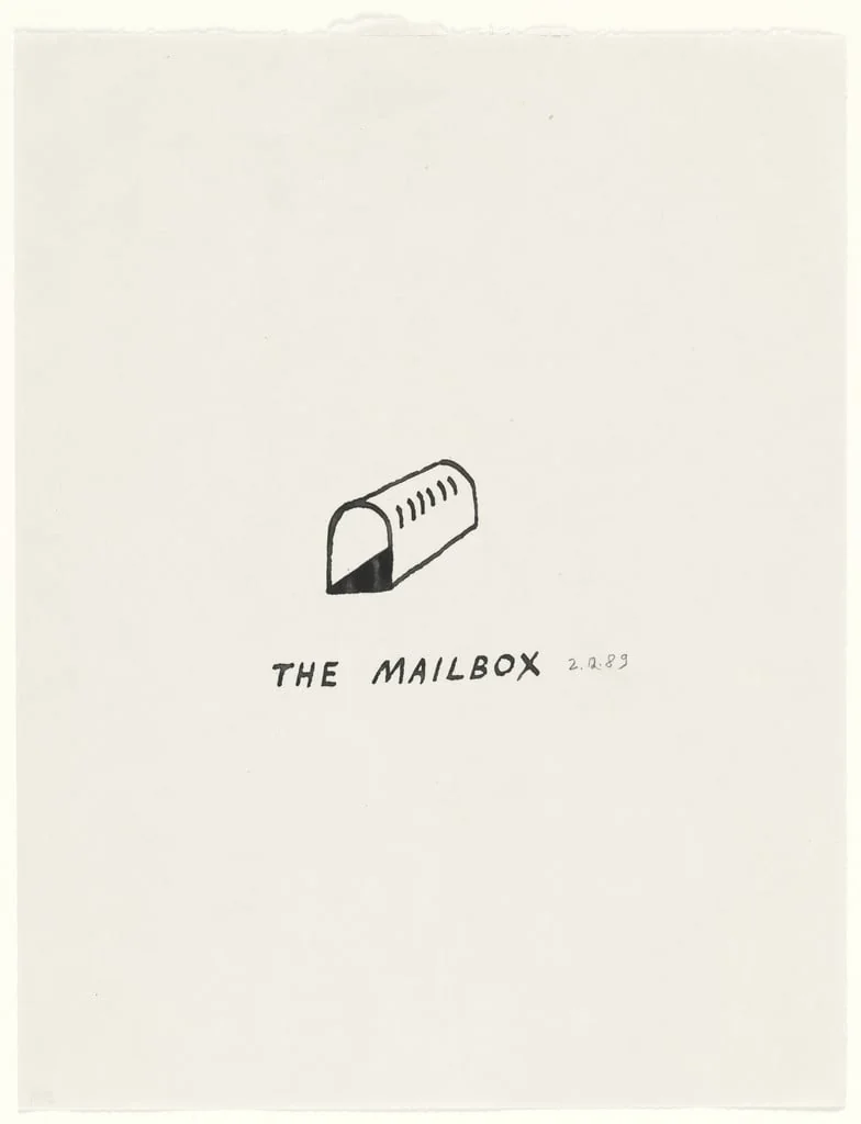Untitled, by Ray Johnson, ink, 1989