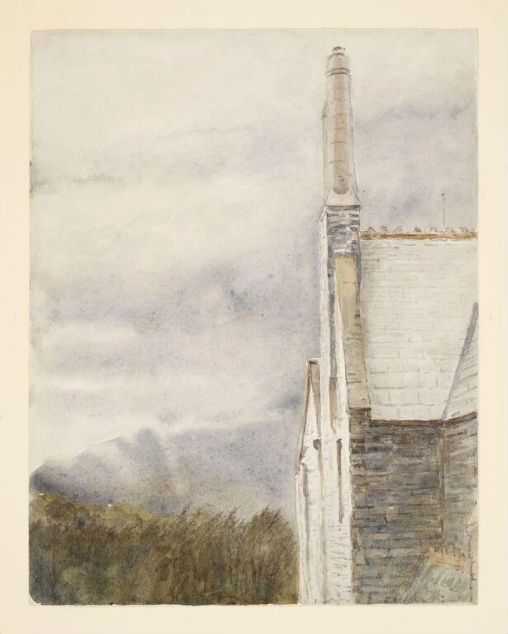 Rain, Lingholm, by Beatrix Potter, watercolor, 1898