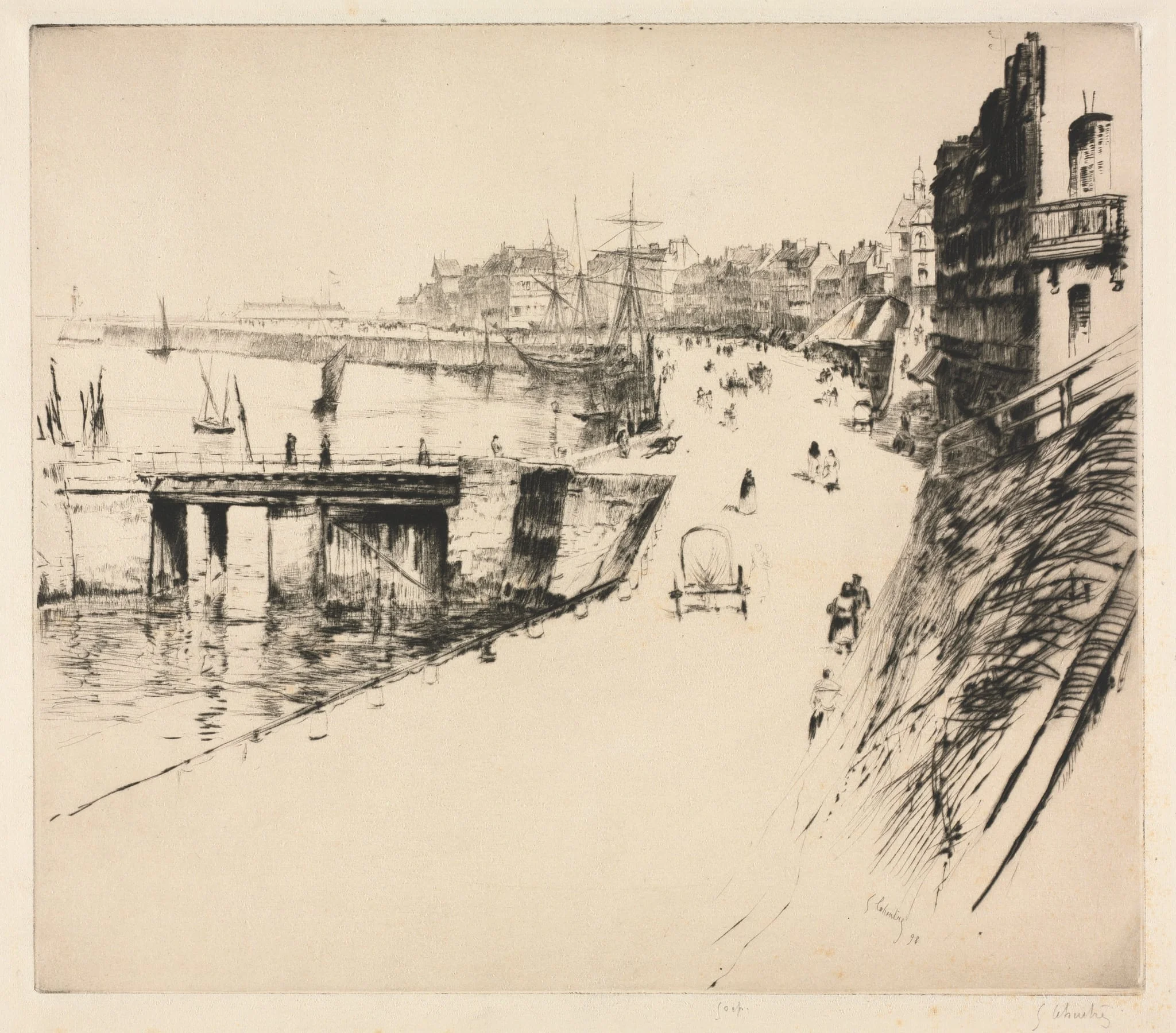 The Dam of Treport, by Gustave Leheutre, 1906