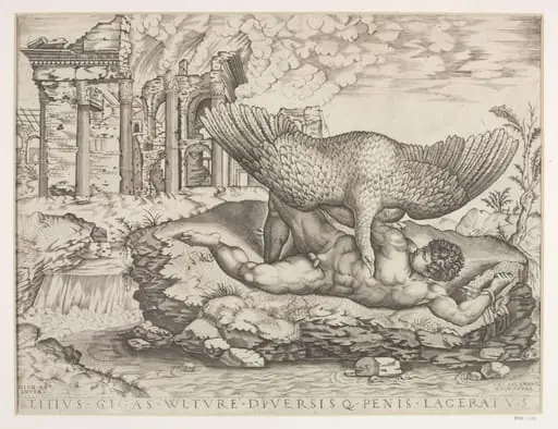 Tityus devoured by a Vulture