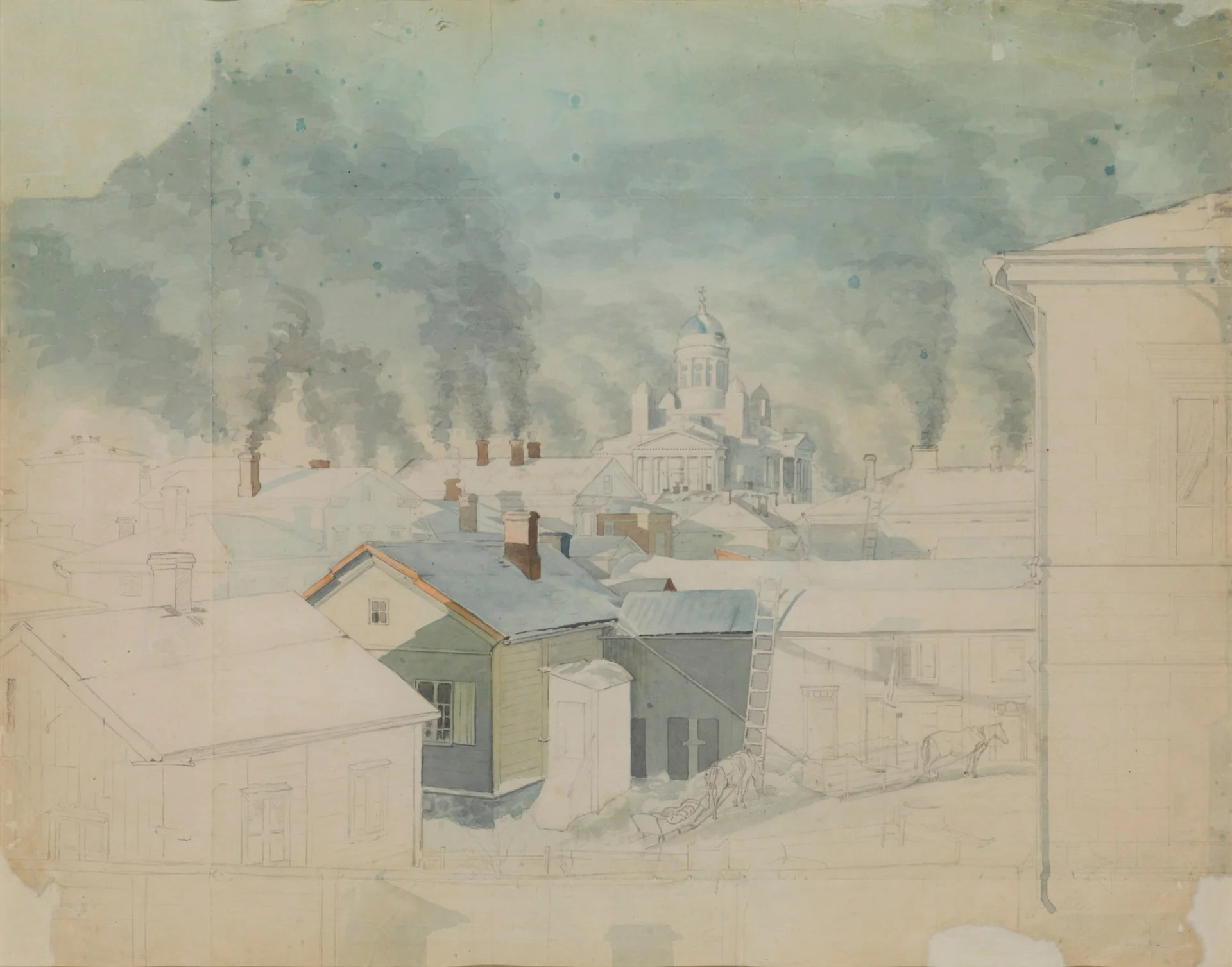 Kylmä talviaamu Helsingissä, by Magnus von Wright