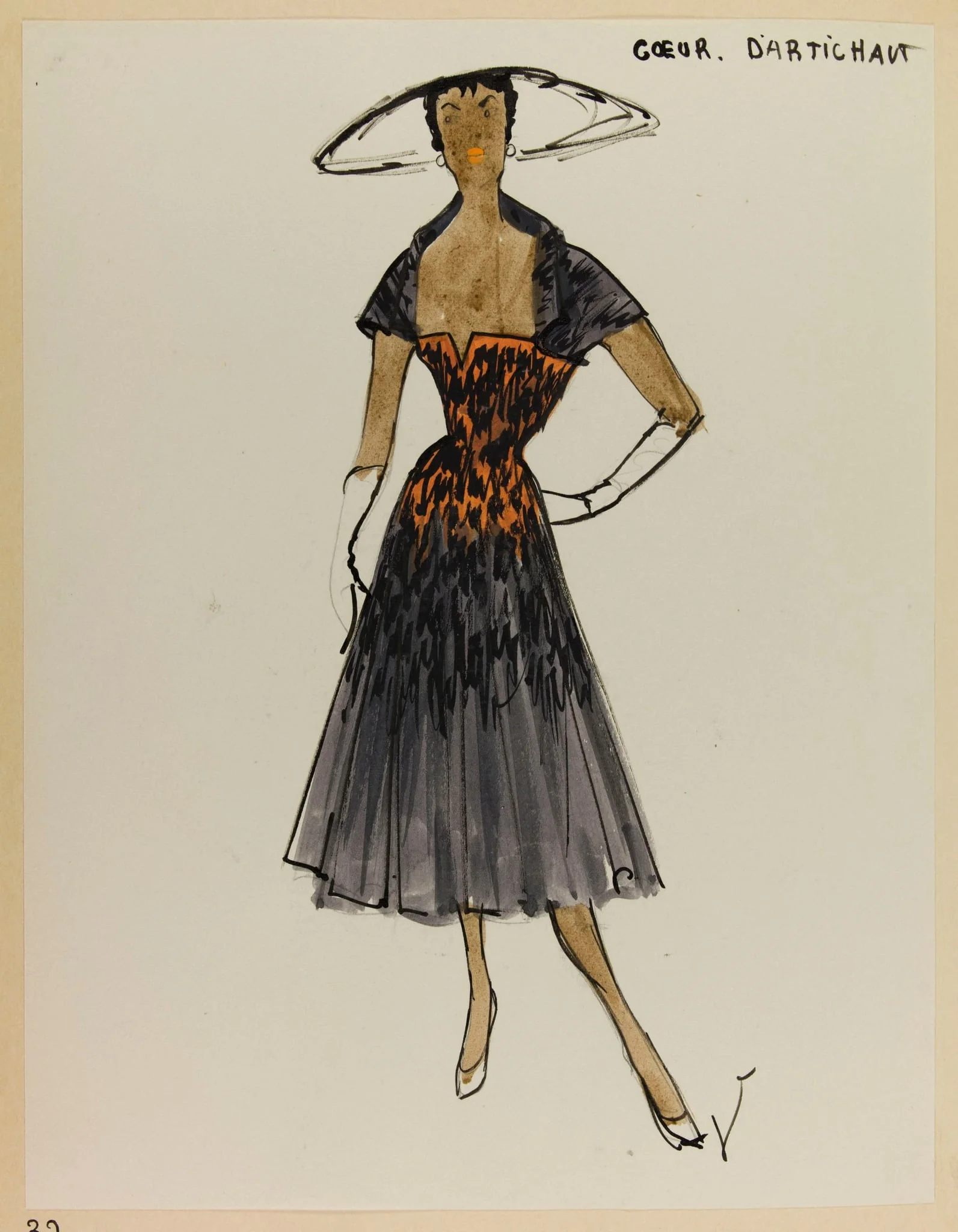 Coeur d'artichaut, by Carven, 1953